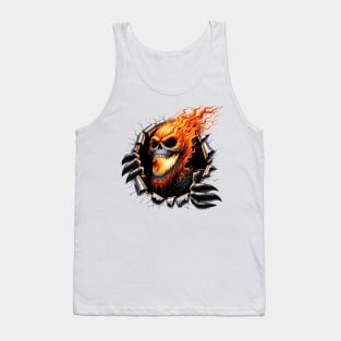 Flaming Skeleton Tank Top